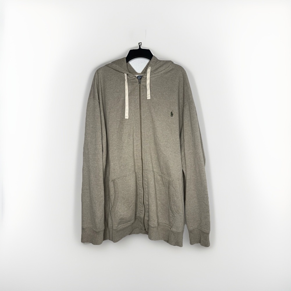 Polo Ralph‎ Lauren Hoodie Mens 3XLT  Zip Up Waffle Hood Heavyweight Sweatshirt